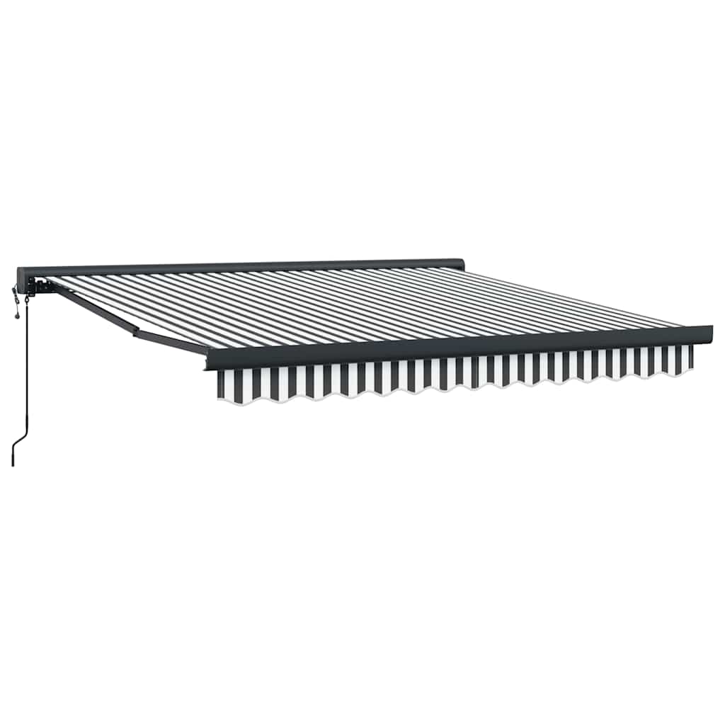 Tenda na uvlačenje antracit i bijela 3x2,5 m tkanina i aluminij