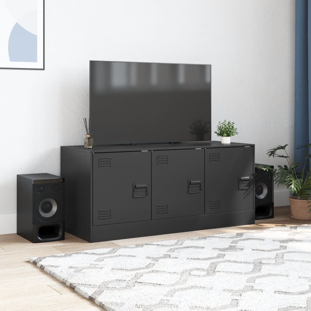 TV ormarić crni 99 x 39 x 44 cm čelični