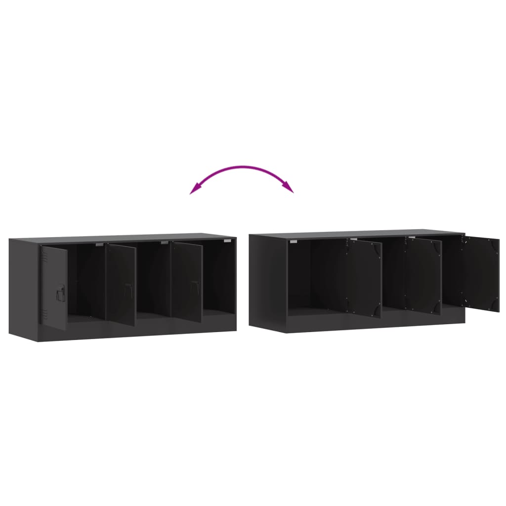 TV ormarić crni 99 x 39 x 44 cm čelični