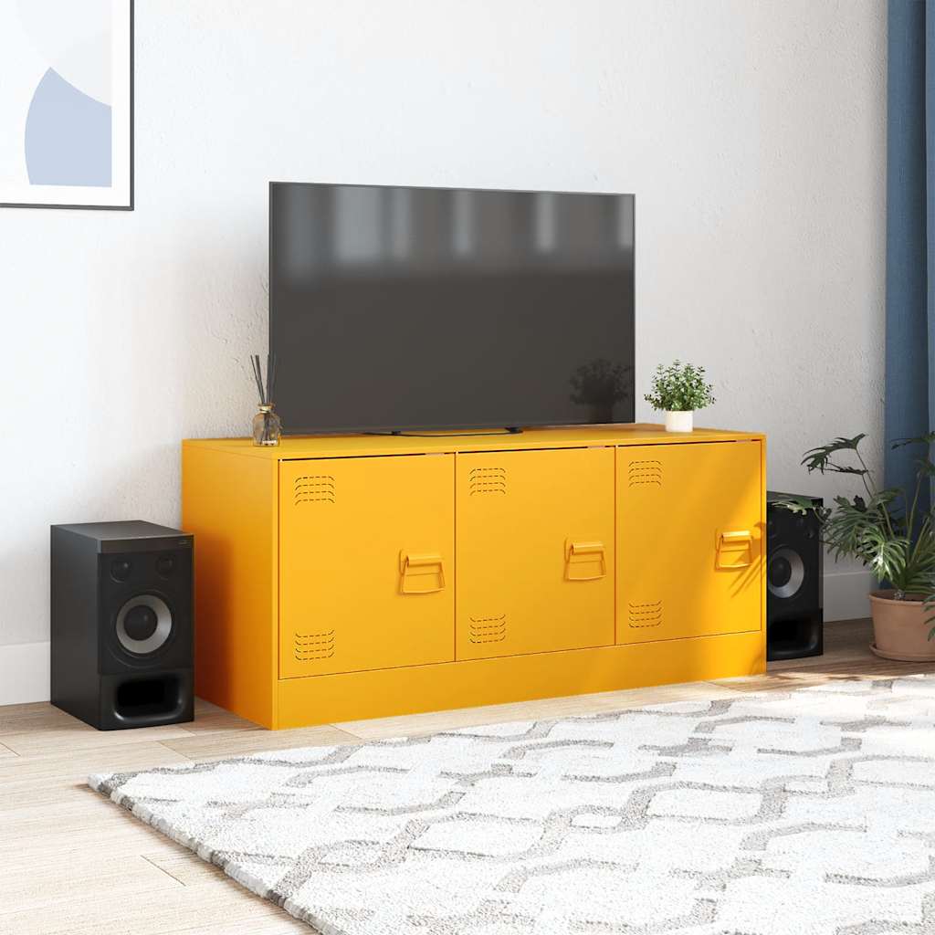 TV ormarić boja senfa 99 x 39 x 44 cm čelični