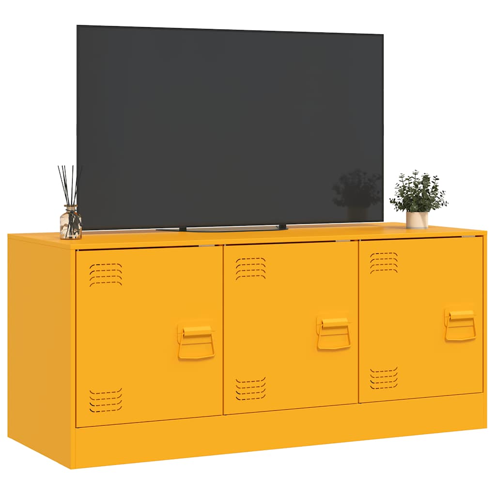 TV ormarić boja senfa 99 x 39 x 44 cm čelični