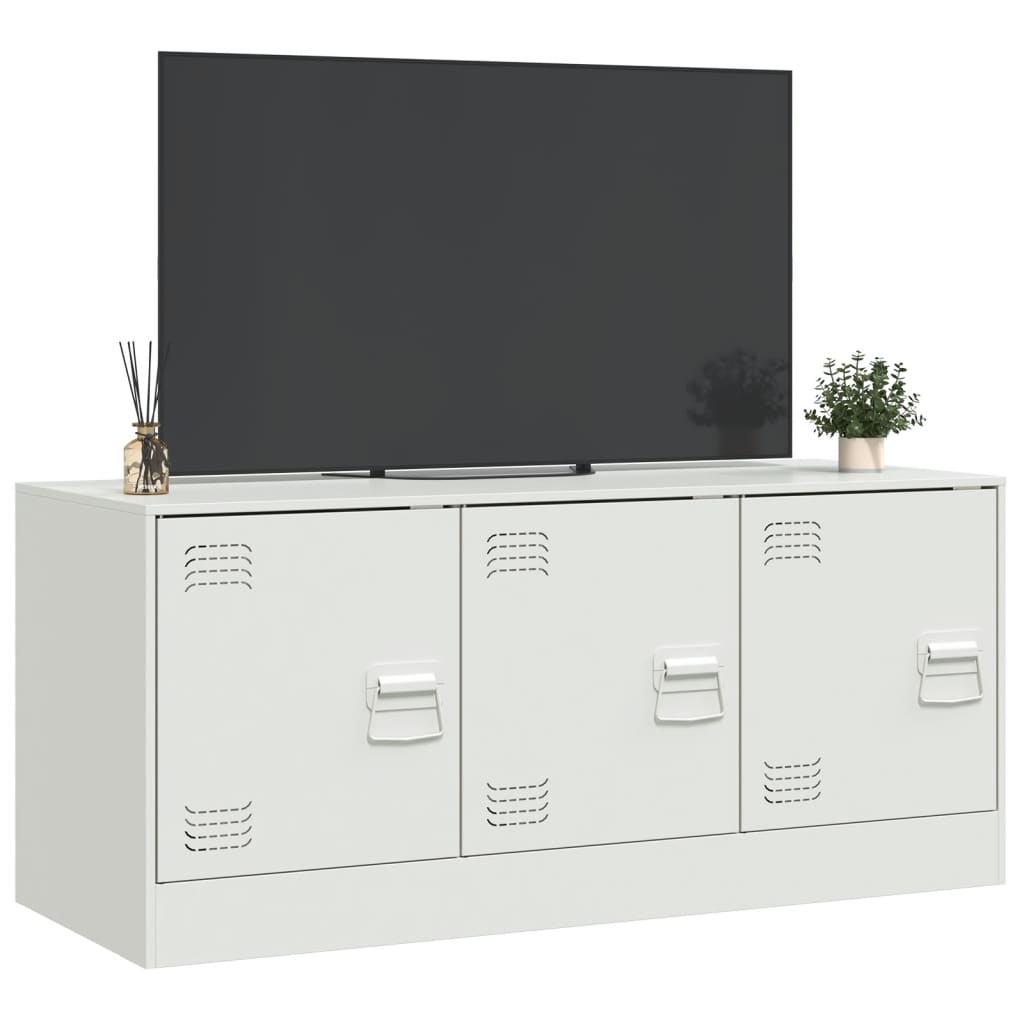 TV ormarić bijeli 99 x 39 x 44 cm čelični Bijela