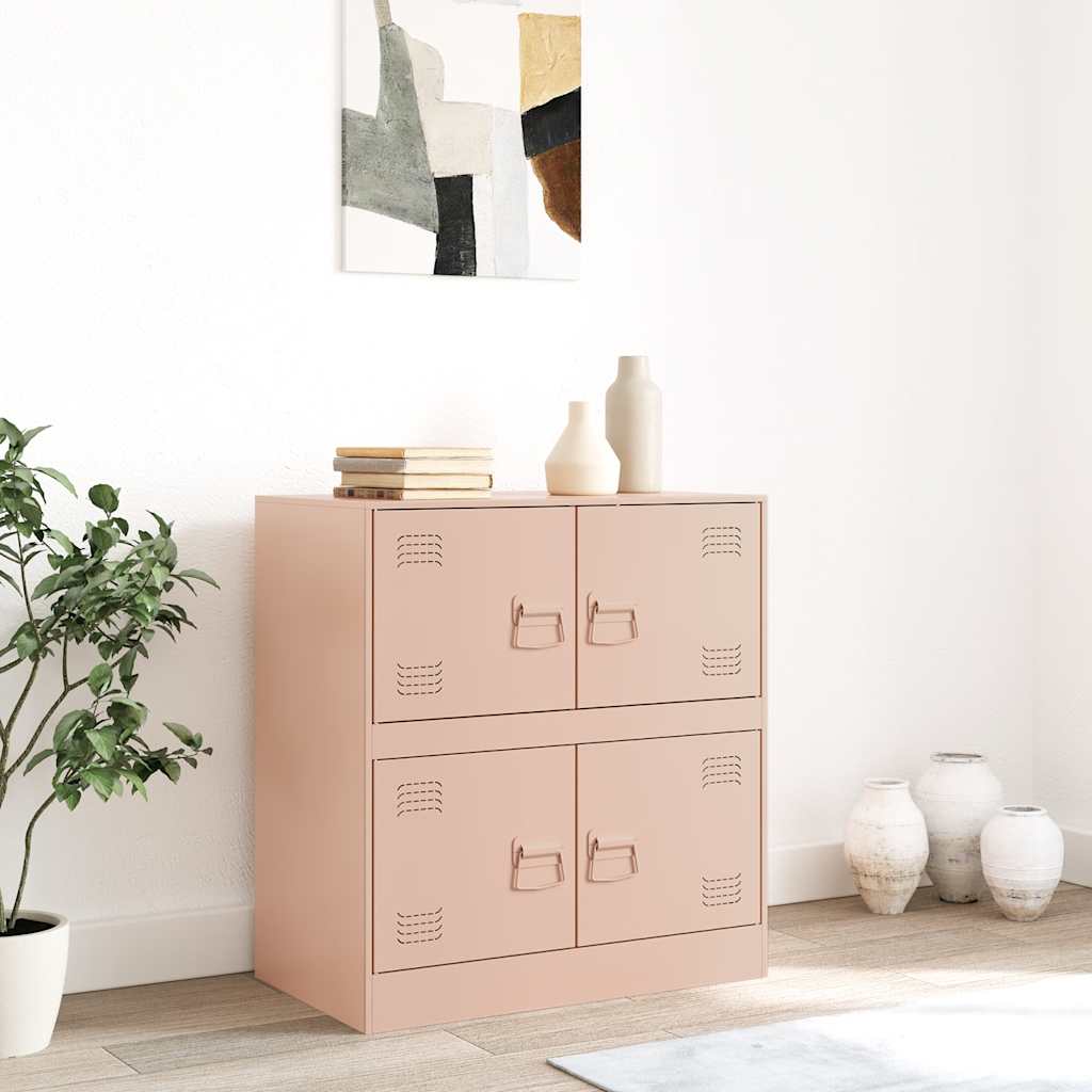 Komoda ružičasti 67 x 39 x 73 cm čelična