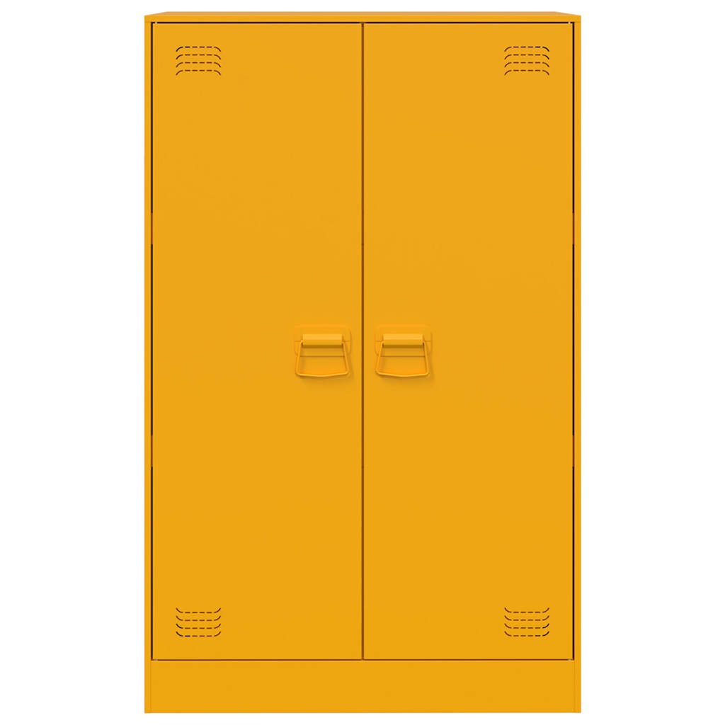 Komoda boja senfa 67 x 39 x 107 cm čelični