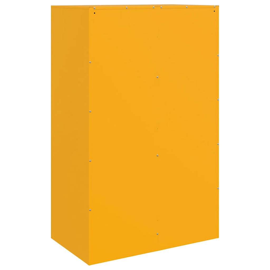Komoda boja senfa 67 x 39 x 107 cm čelični