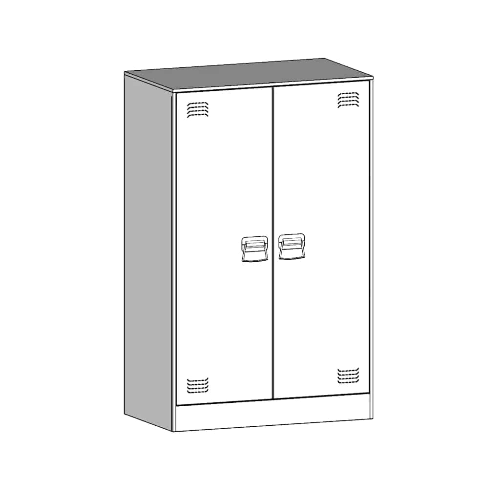Komoda boja senfa 67 x 39 x 107 cm čelični