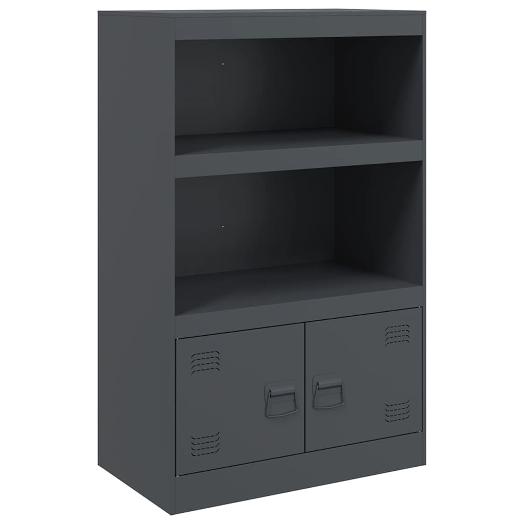 Komoda antracit 67 x 39 x 107 cm čelična