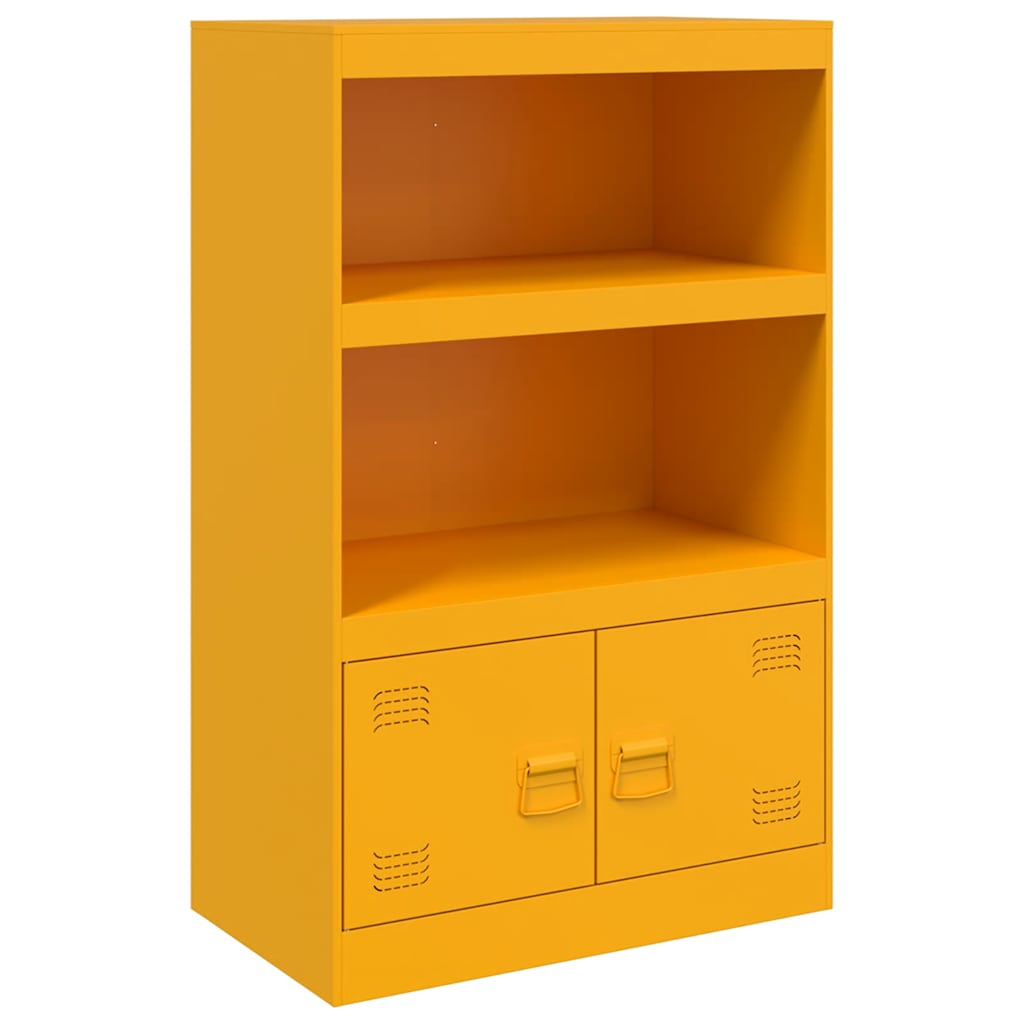 Komoda boja senfa 67 x 39 x 107 cm čelični