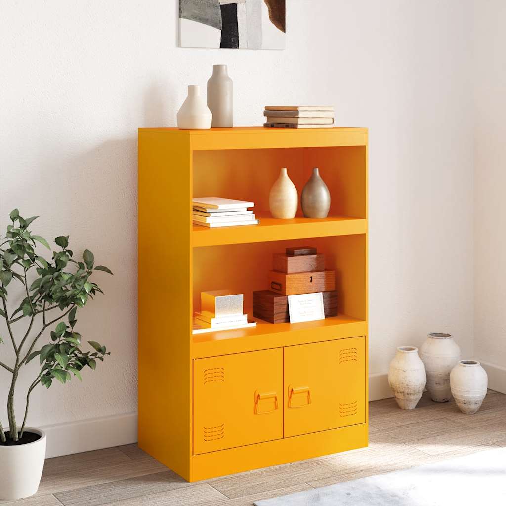 Komoda boja senfa 67 x 39 x 107 cm čelični