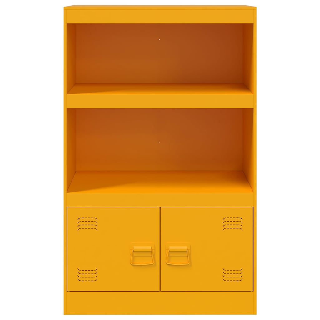 Komoda boja senfa 67 x 39 x 107 cm čelični