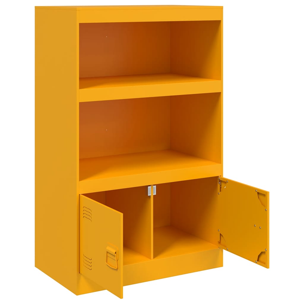 Komoda boja senfa 67 x 39 x 107 cm čelični