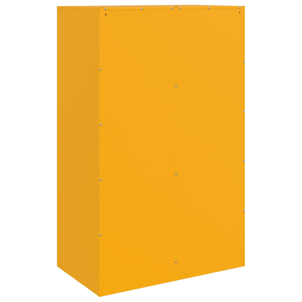 Komoda boja senfa 67 x 39 x 107 cm čelični