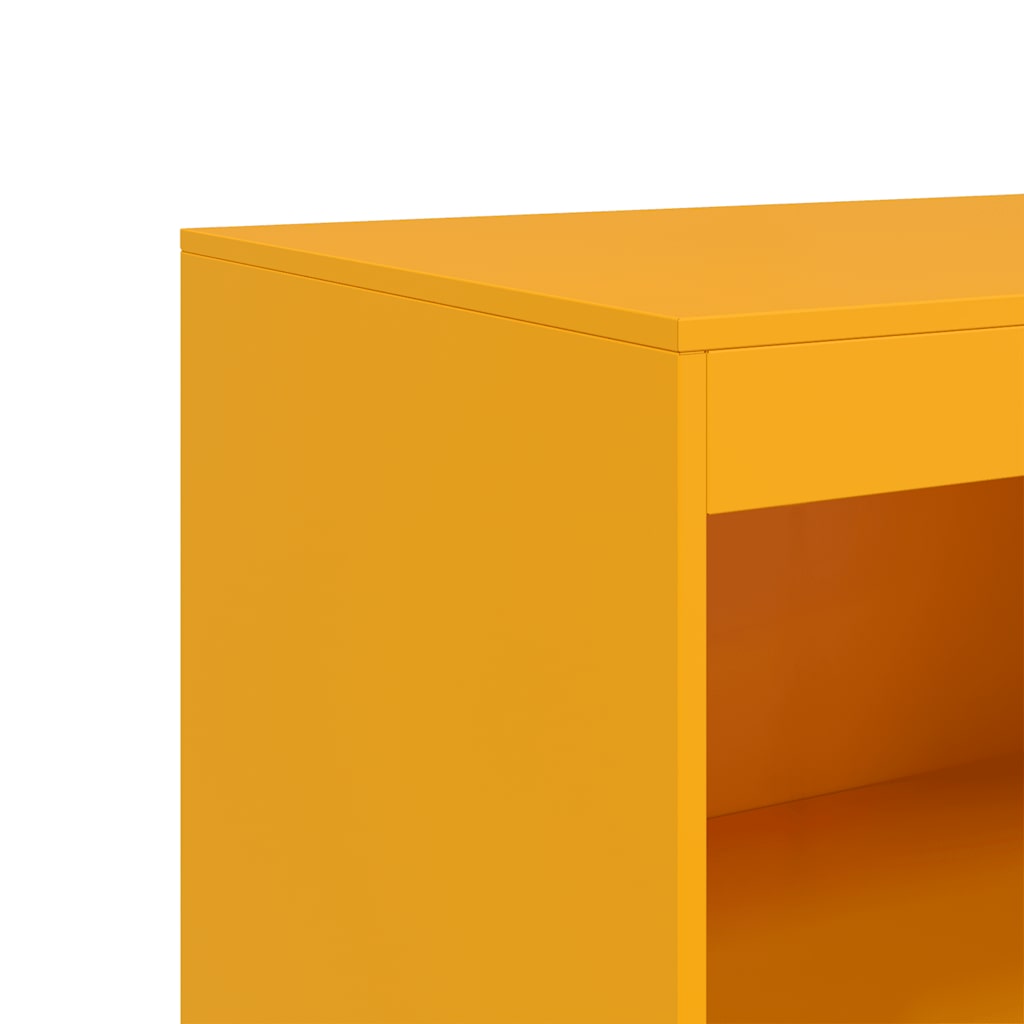 Komoda boja senfa 67 x 39 x 107 cm čelični