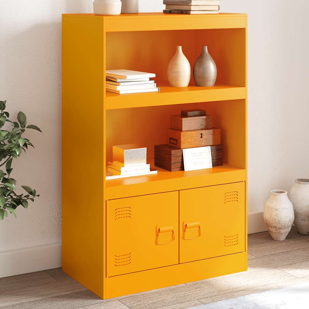Komoda boja senfa 67 x 39 x 107 cm čelični
