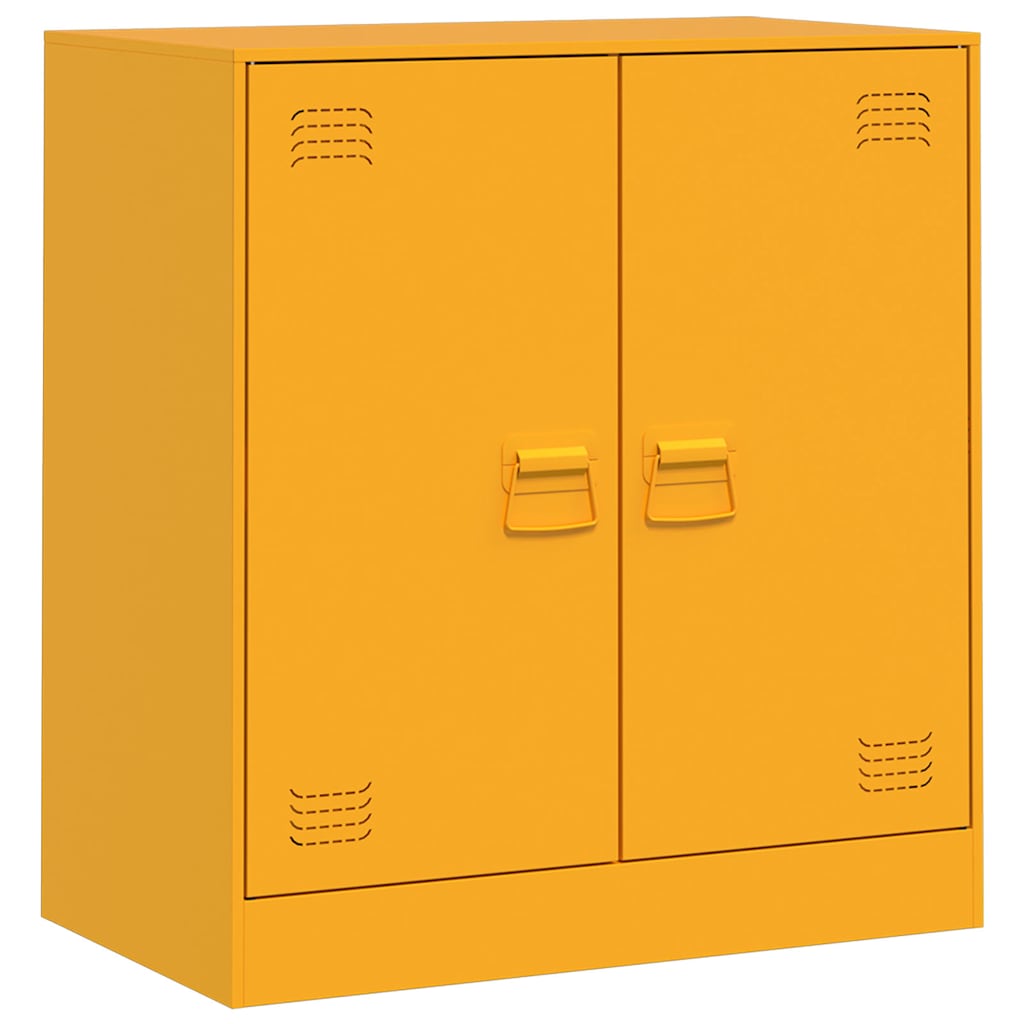 Komoda boja senfa 67 x 39 x 73 cm čelični