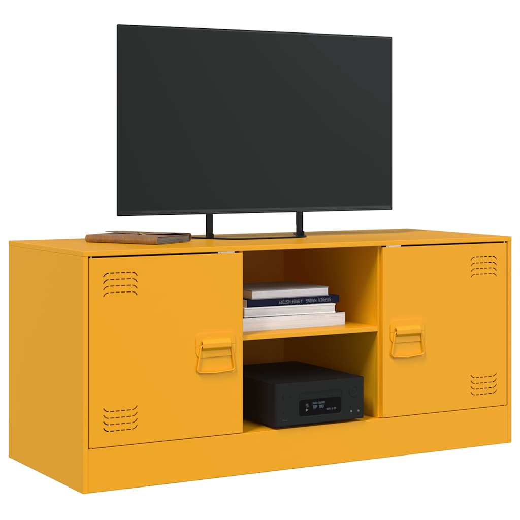 TV ormarić boja senfa 99 x 39 x 44 cm čelični