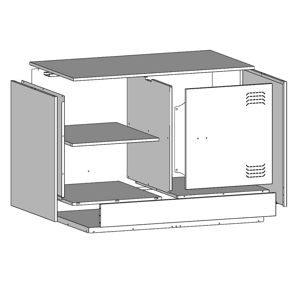 TV ormarići 2 kom crni 67 x 39 x 44 cm čelični