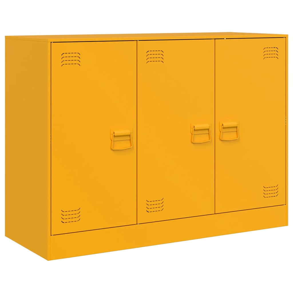 Komoda boja senfa 99 x 39 x 73 cm čelični