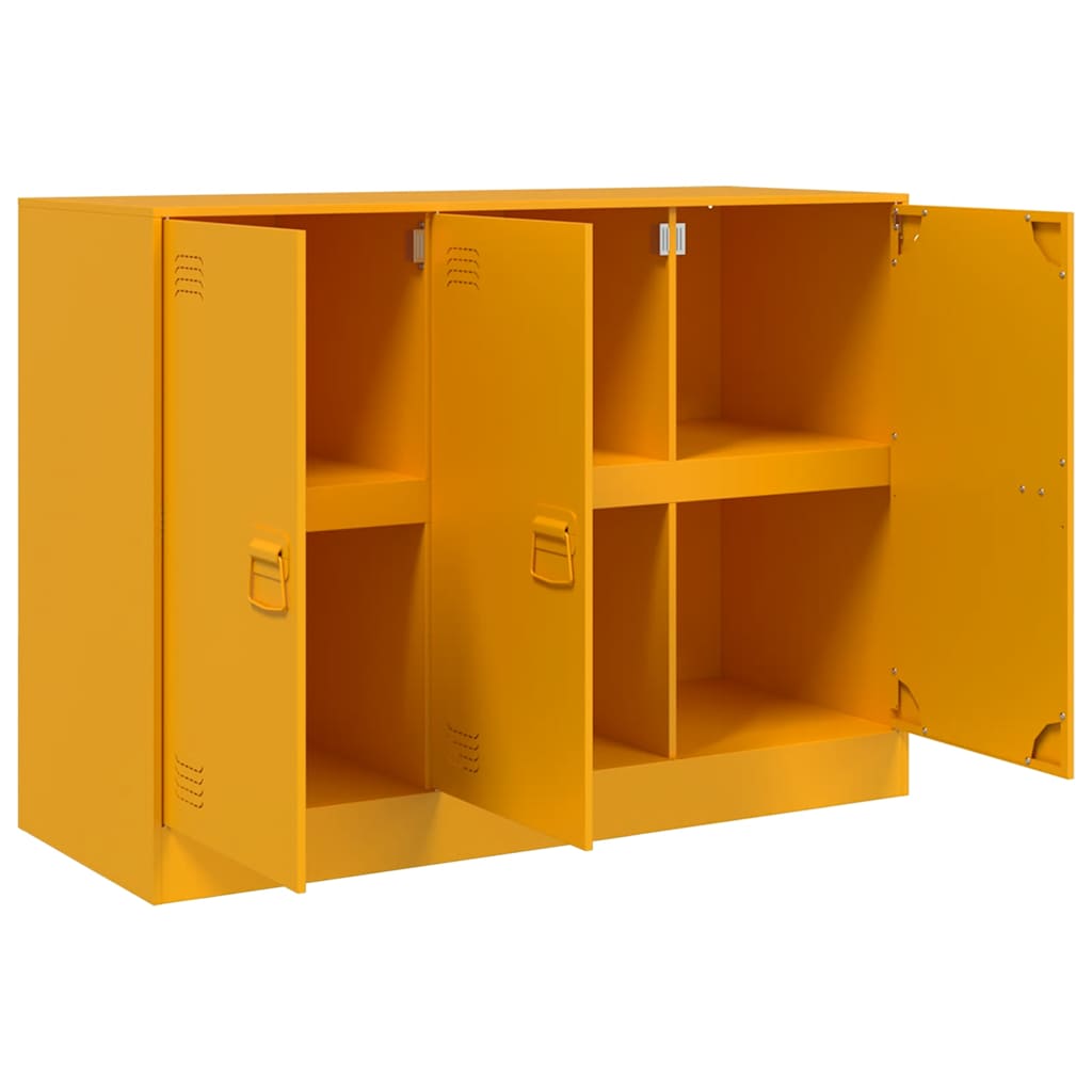 Komoda boja senfa 99 x 39 x 73 cm čelični