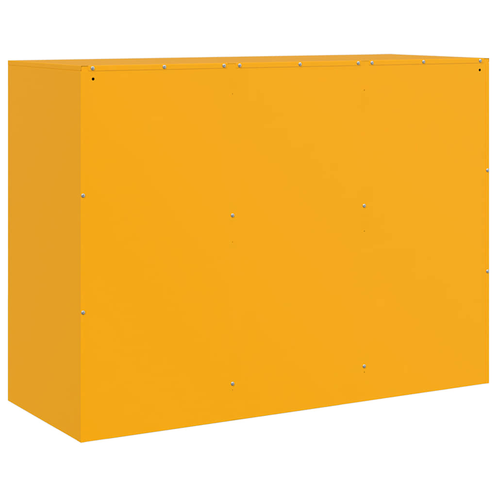 Komoda boja senfa 99 x 39 x 73 cm čelični