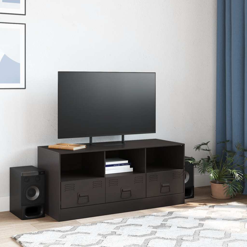 TV ormarić crni 99 x 39 x 44 cm čelični
