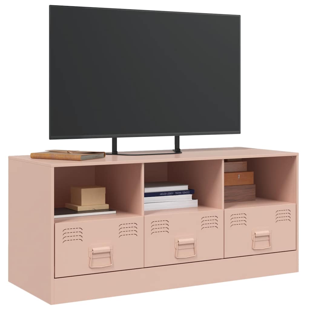 TV ormarić ružičasti 99 x 39 x 44 cm čelični