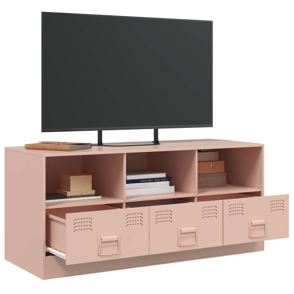 TV ormarić ružičasti 99 x 39 x 44 cm čelični