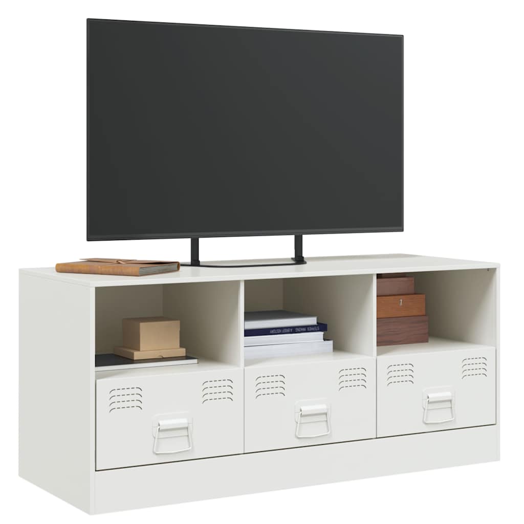 TV ormarić bijeli 99 x 39 x 44 cm čelični