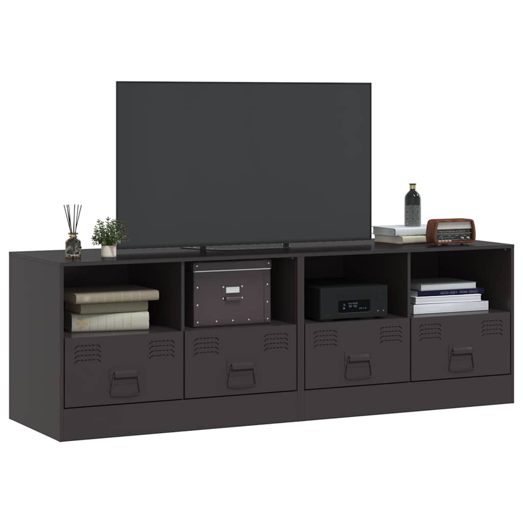 TV ormarići 2 kom crni 67 x 39 x 44 cm čelični