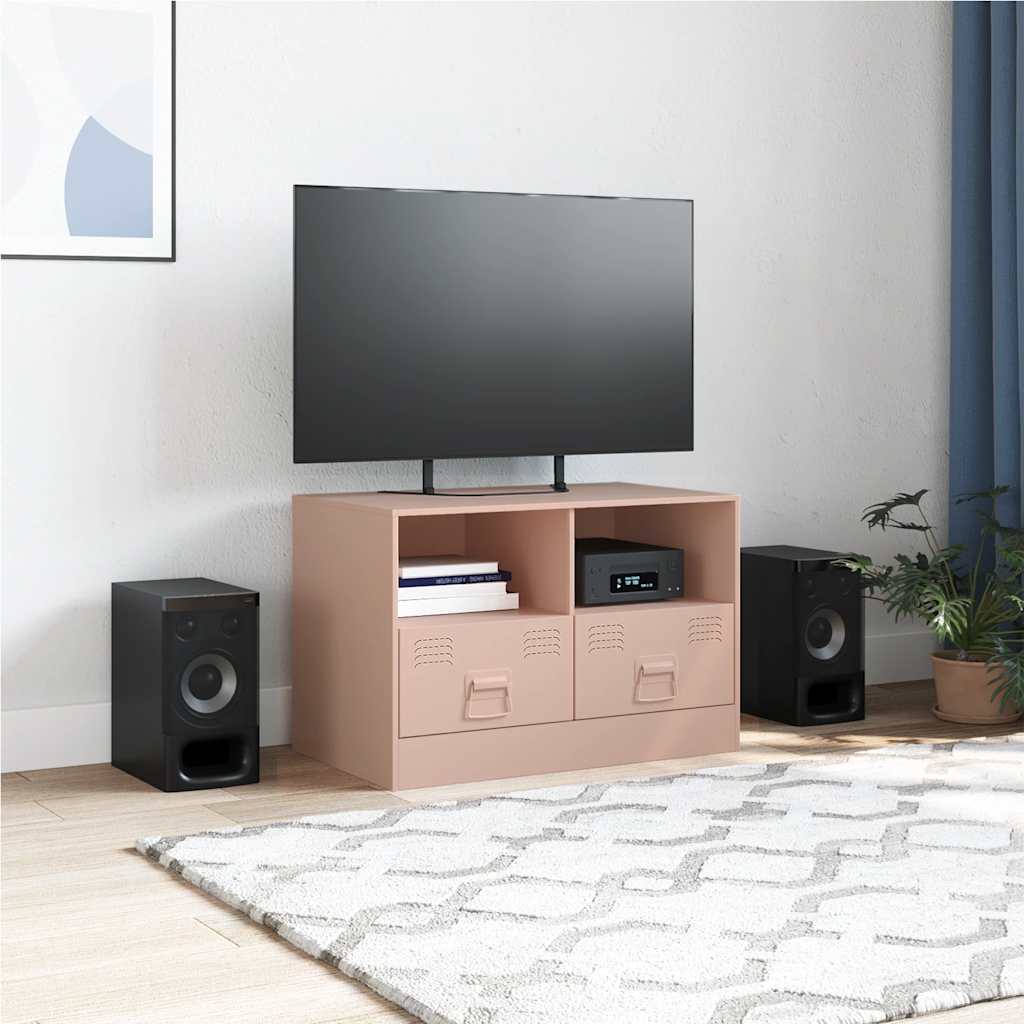 TV ormarić ružičasti 67 x 39 x 44 cm čelični