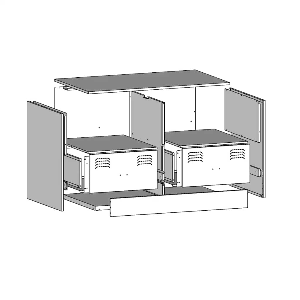 TV ormarići 2 kom boja senfa 67 x 39 x 44 cm čelični