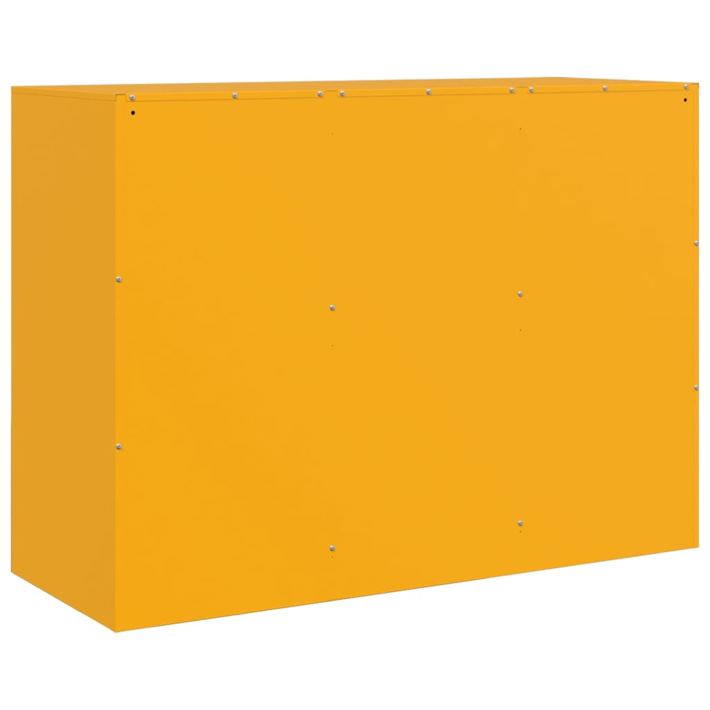 Komoda boja senfa 99 x 39 x 73 cm čelični