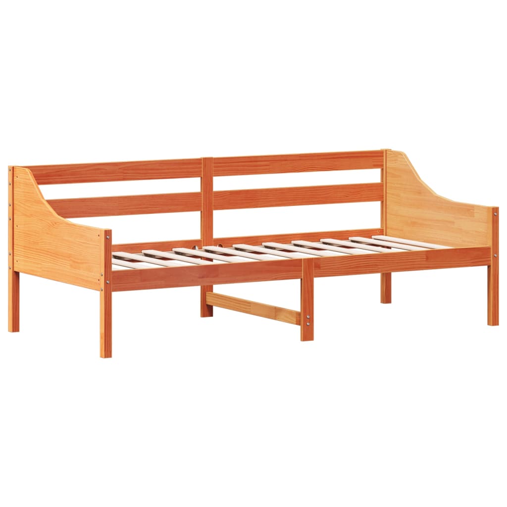 Dnevni krevet bez madraca voštano smeđi 100x200 cm od borovine