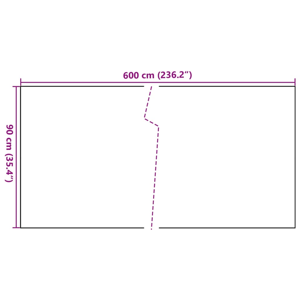 Balkonski zaslon antracit 600 x 90 cm od poliratana