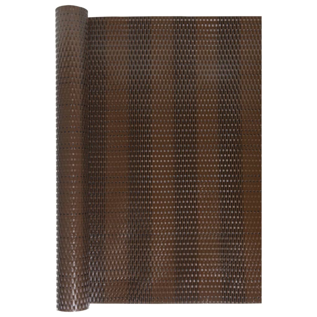 Balkonski zaslon smeđi i crni 300 x 90 cm od poliratana
