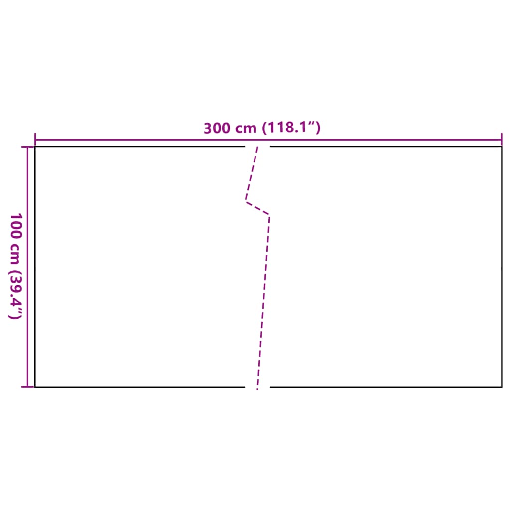 Balkonski zaslon smeđi i crni 300 x 100 cm od poliratana
