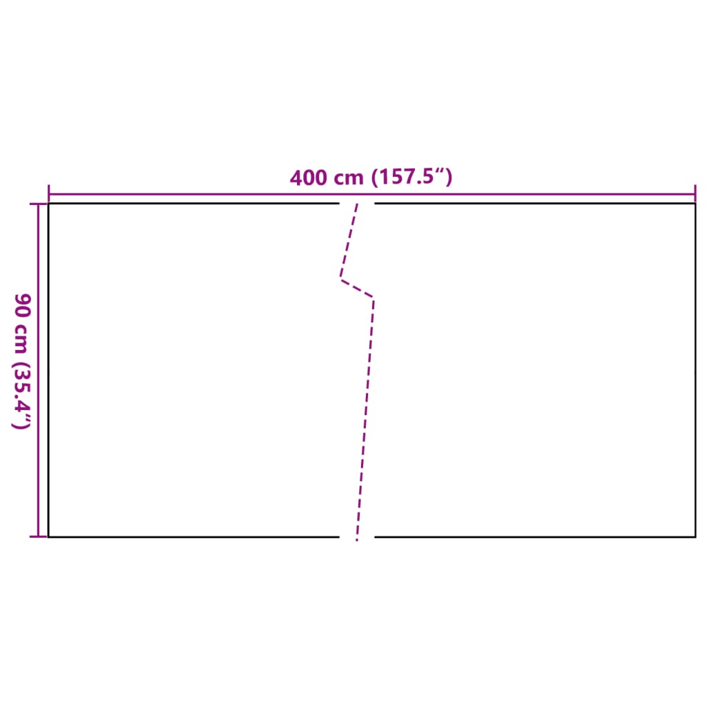 Balkonski zaslon smeđi i crni 400 x 90 cm od poliratana