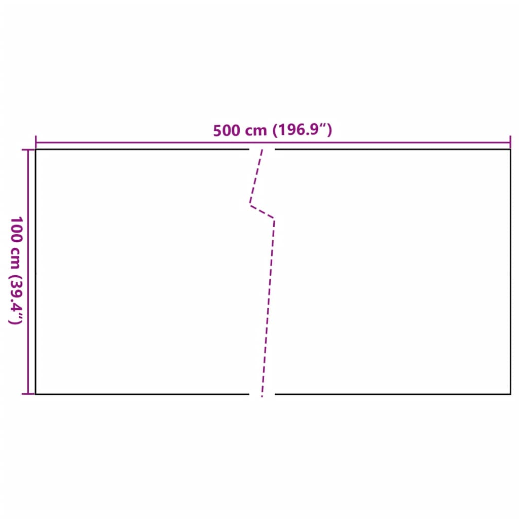 Balkonski zaslon smeđi i crni 500 x 100 cm od poliratana