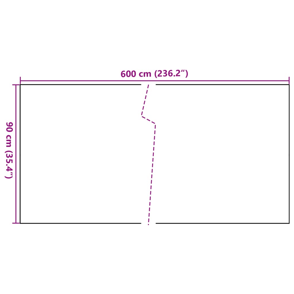 Balkonski zaslon smeđi i crni 600 x 90 cm od poliratana