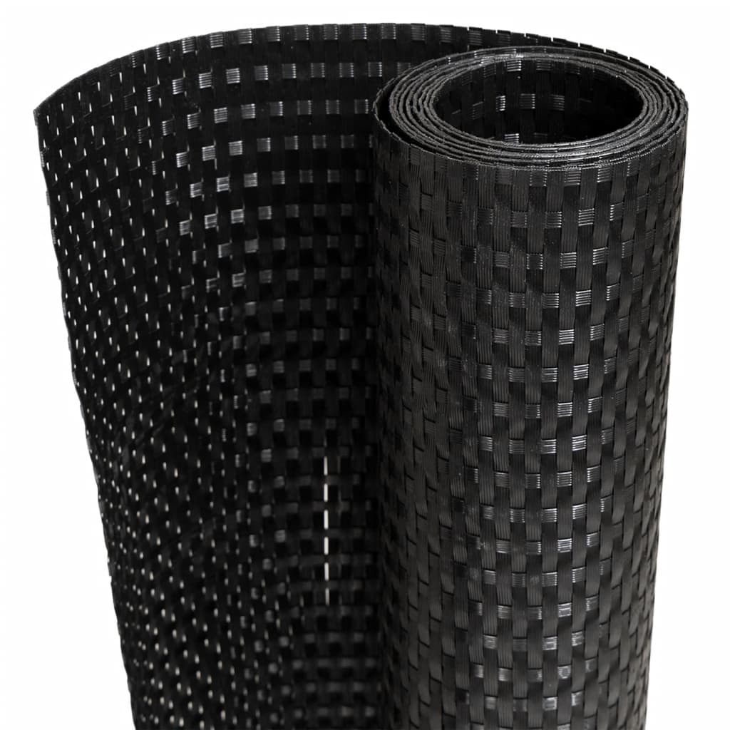 Balkonski zaslon crni 300 x 80 cm od poliratana