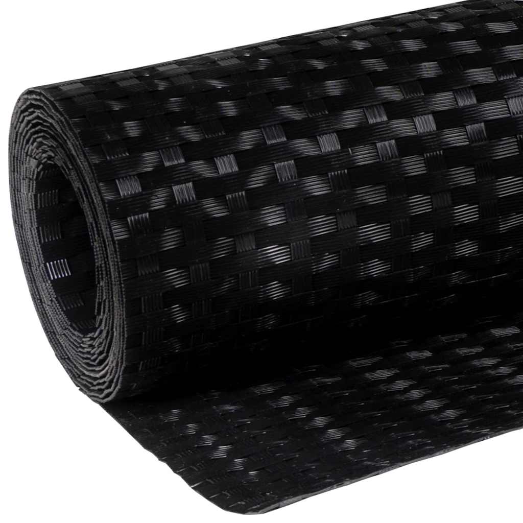 Balkonski zaslon crni 300 x 80 cm od poliratana