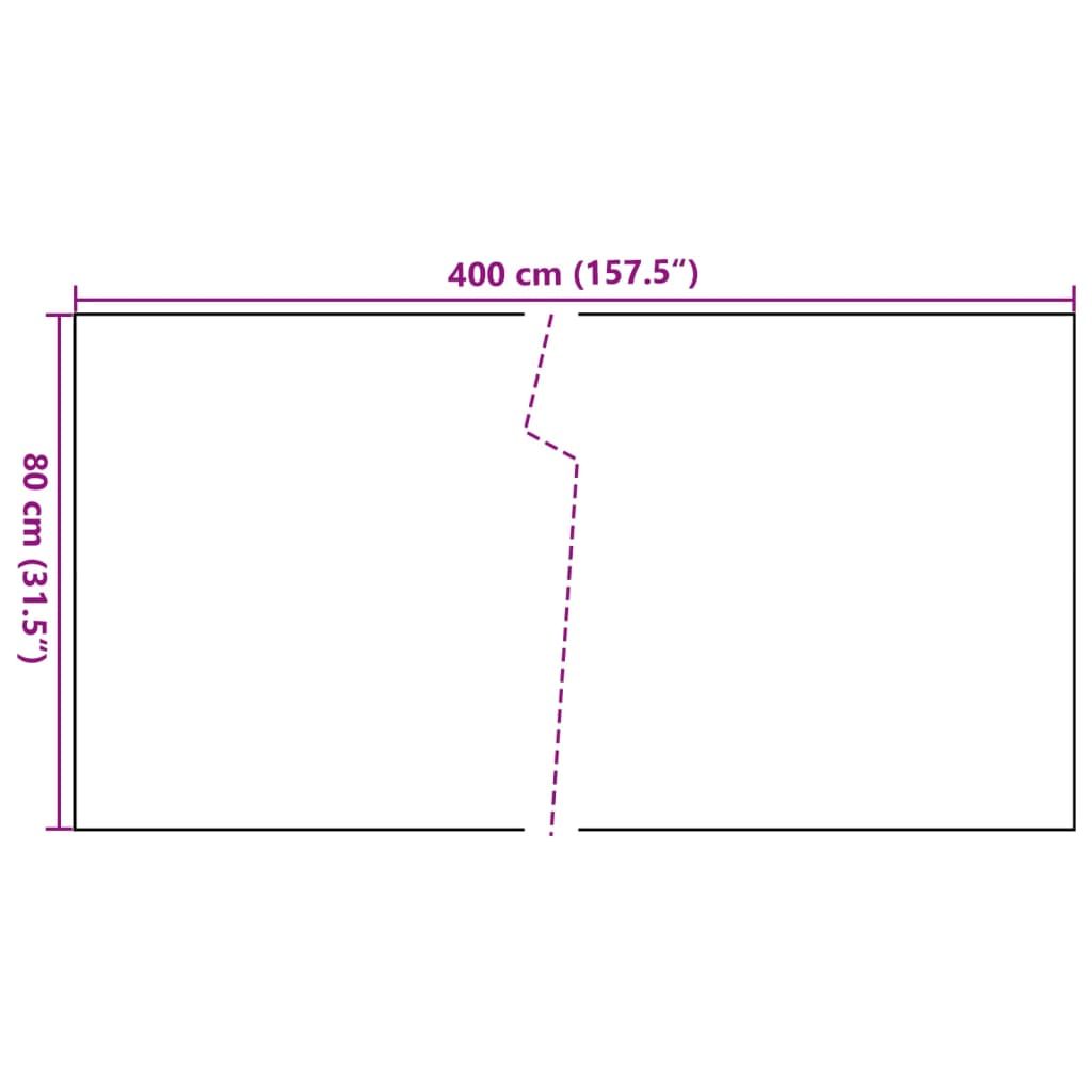 Balkonski zaslon crni 400 x 80 cm od poliratana