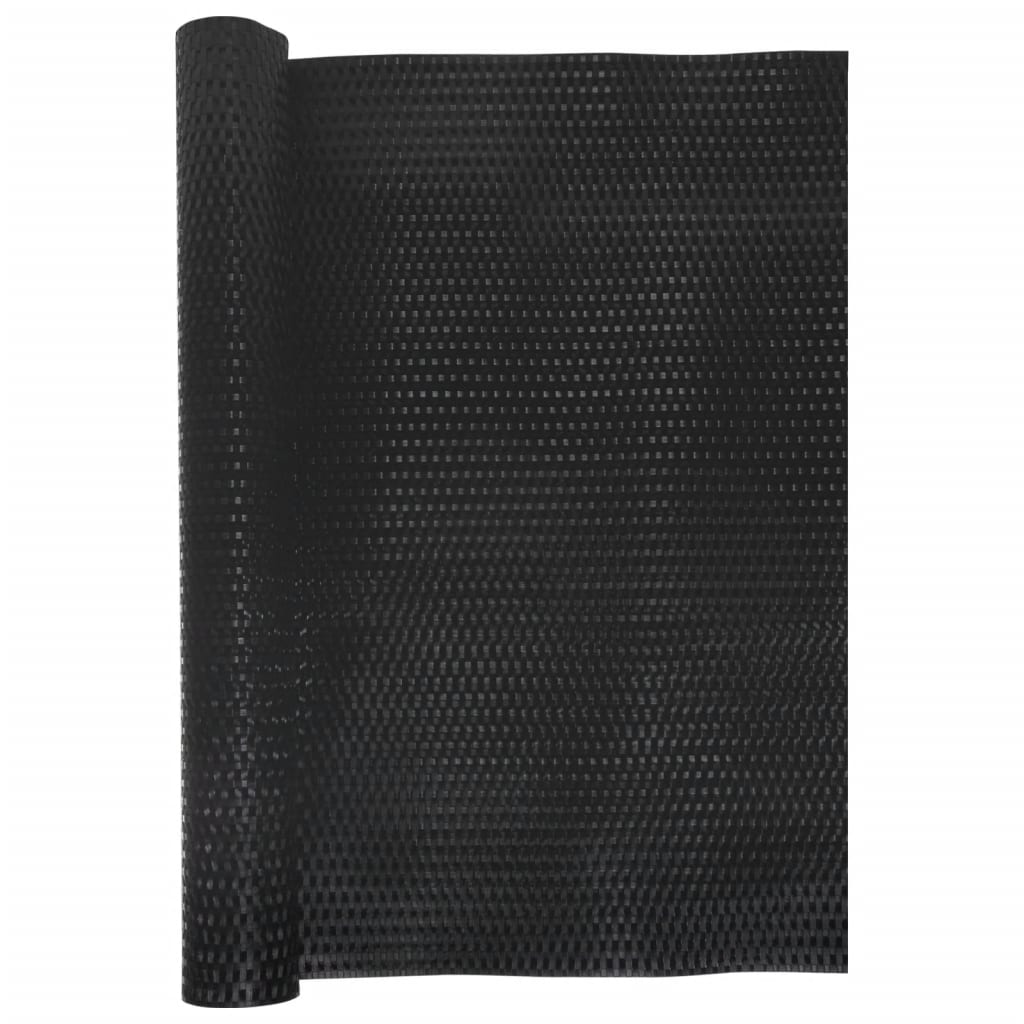 Balkonski zaslon crni 500 x 80 cm od poliratana