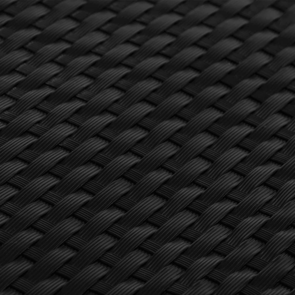 Balkonski zaslon crni 600 x 90 cm od poliratana