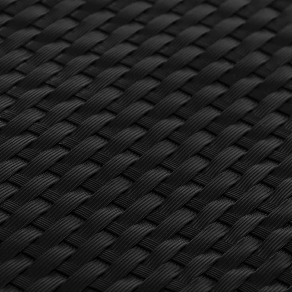 Balkonski zaslon crni 1000 x 80 cm od poliratana