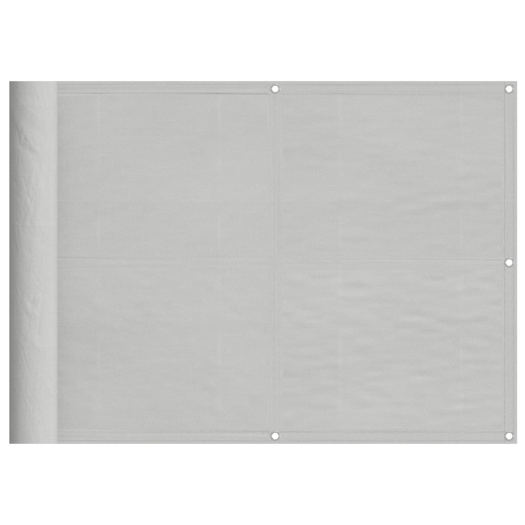 Balkonski zaslon svjetlosivi 75 x 300 cm 100 % poliester Oxford