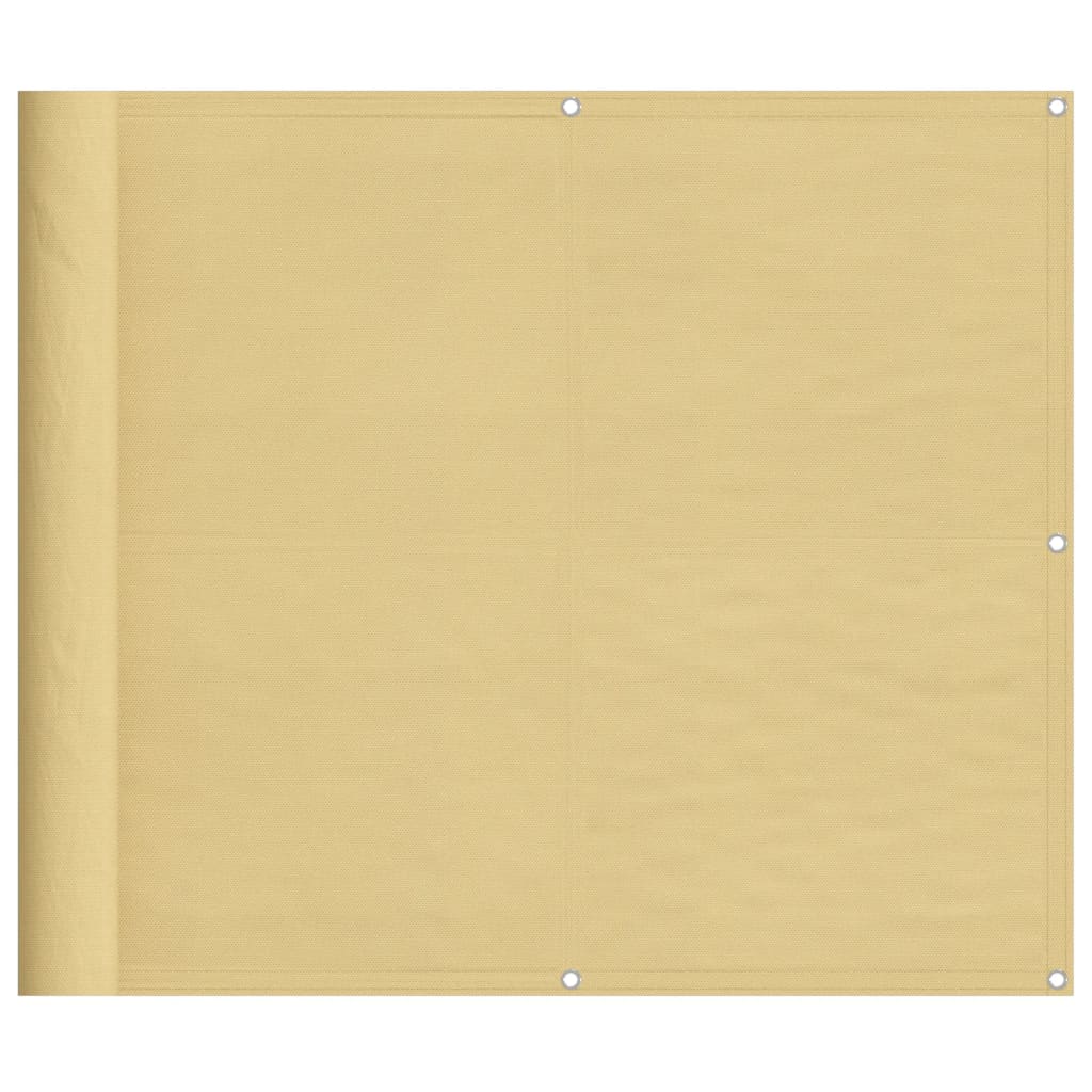 Balkonski zaslon boja pijeska 90x300 cm 100 % poliester Oxford