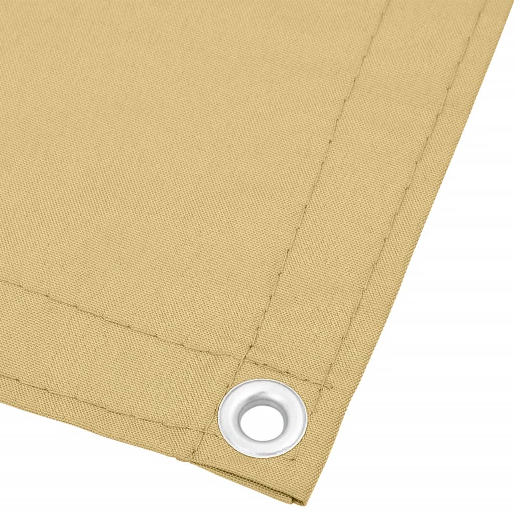 Balkonski zaslon boja pijeska 90x500 cm 100 % poliester Oxford