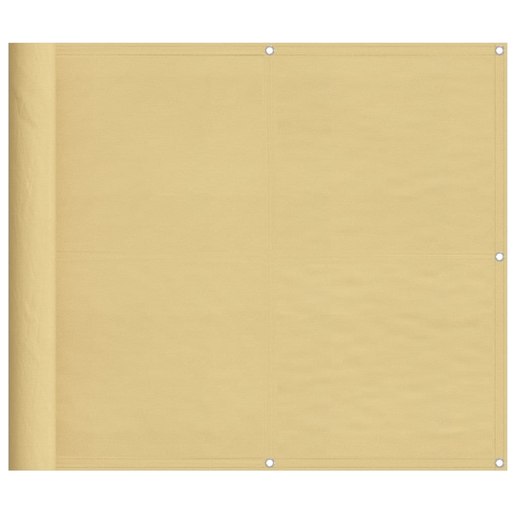 Balkonski zaslon boja pijeska 90x800 cm 100 % poliester Oxford