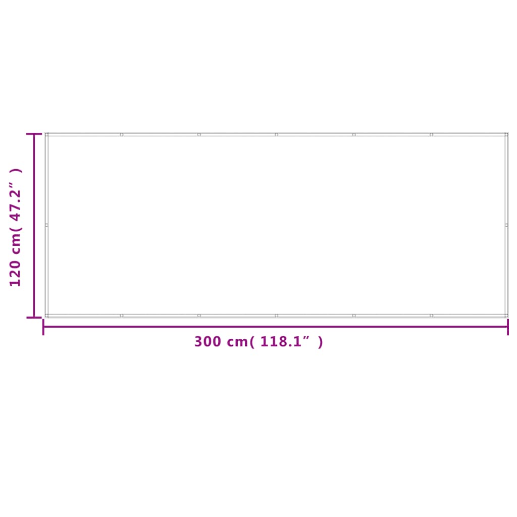 Balkonski zaslon boja pijeska 120x300 cm 100 % poliester Oxford